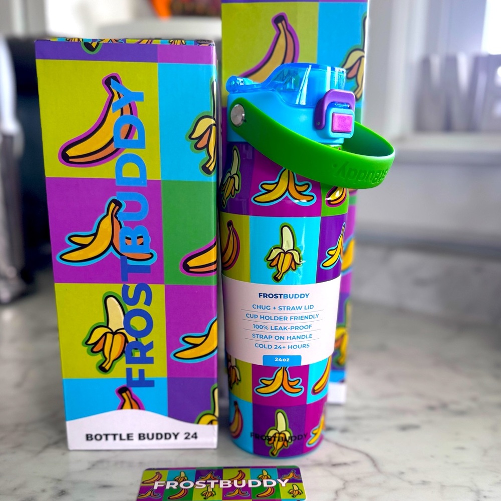 FrostBuddy Go Bananaz Insulated Tumbler Bottle Buddy 24oz PoP ArT LimitedEdit - Picture 13 of 16